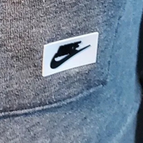 Nike Y2K High Neck Grey Jersey sweater sweatshirt Jumper zip pocket S male 36/38 - Picture 6 of 7